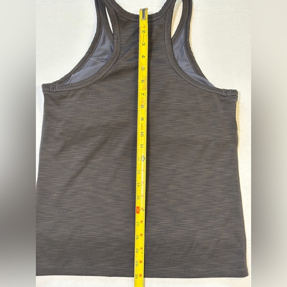 PrAna Active Tank - Built in Bra - Gray/Grey Black Marled - Gym, Hiking , Yoga - Picture 4 of 5